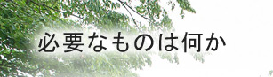 必要なものは何か